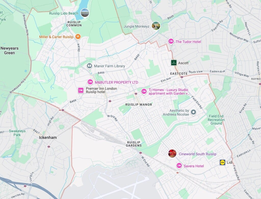 Map of Ruislip