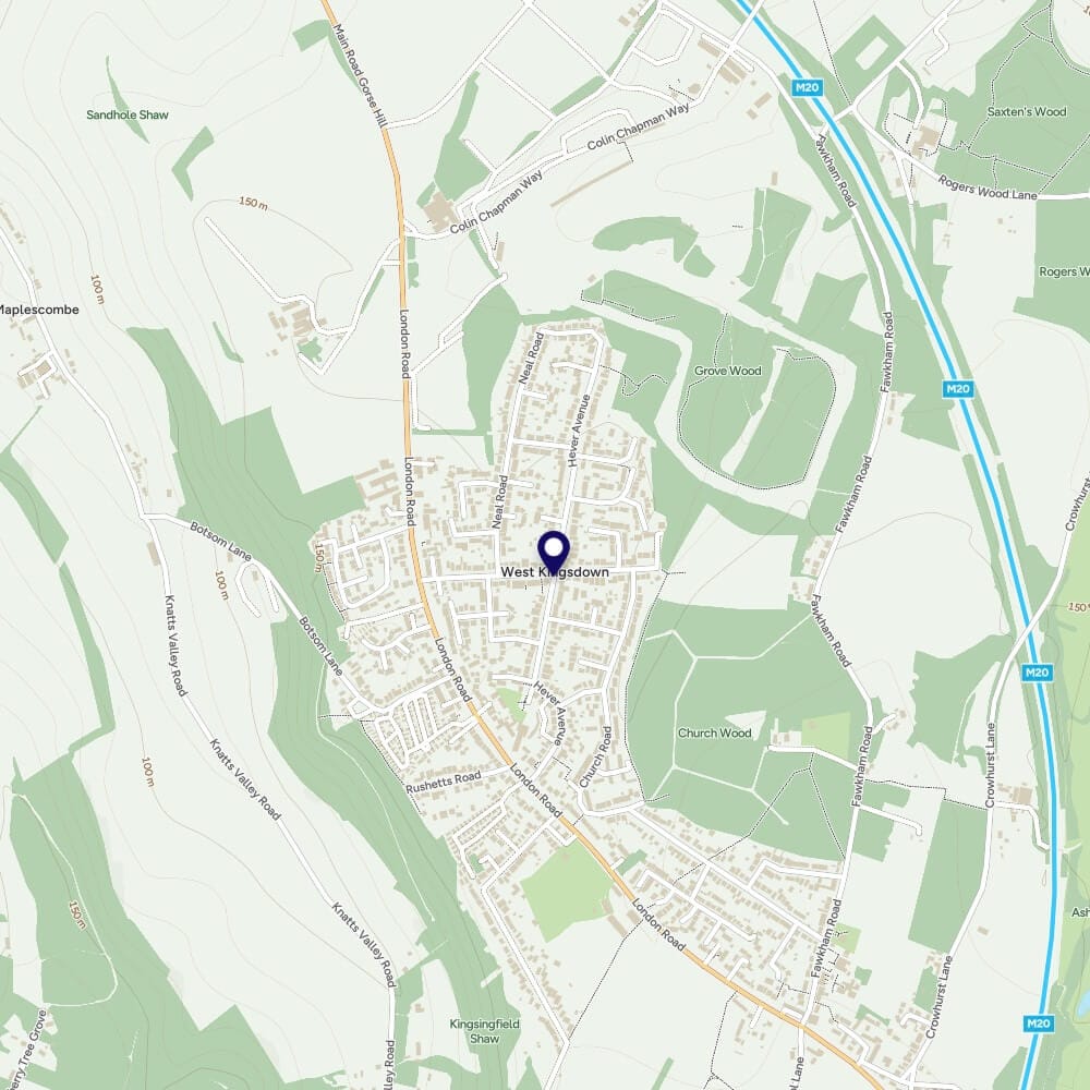 Map of West Kingsdown