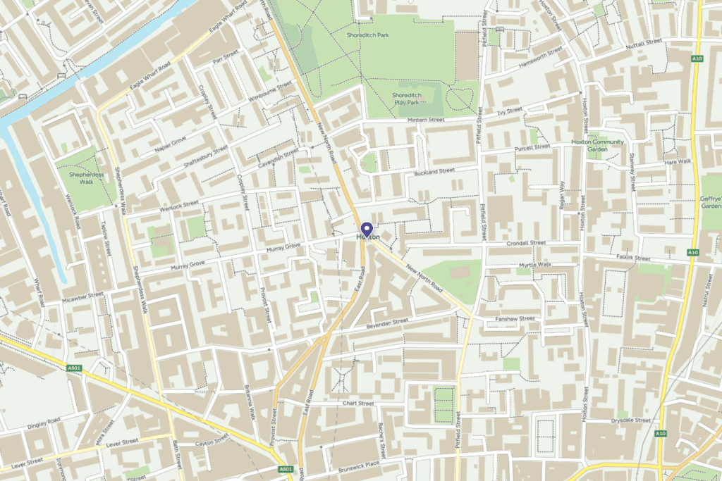 Map of Hoxton