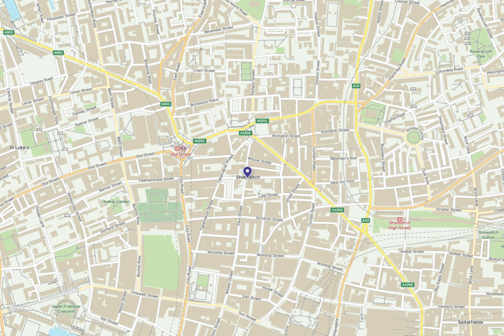 Map of Shoreditch