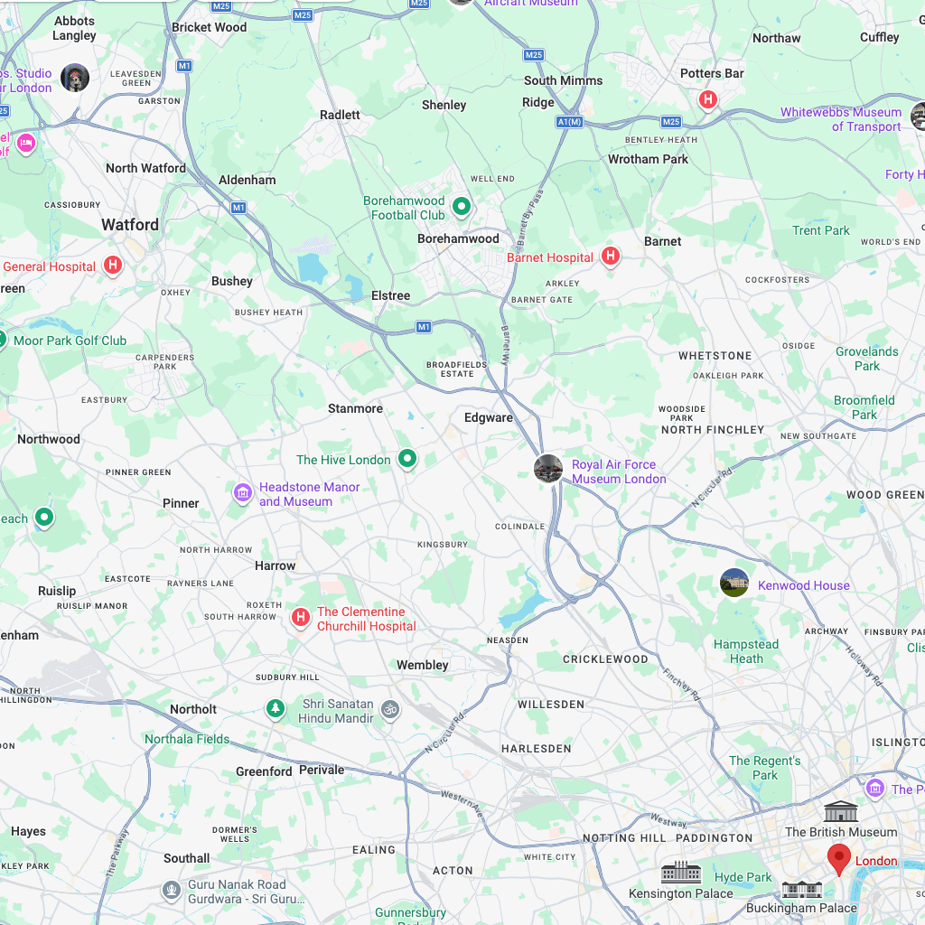 Map of North West London