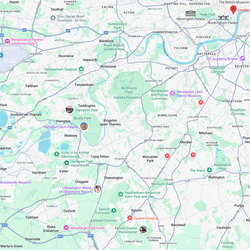 Map of South West London